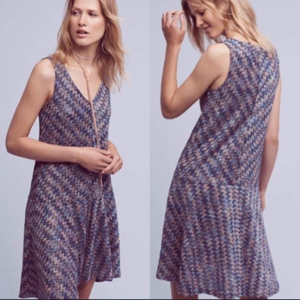 Anthropologie Maeve Chevron Dress